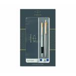 Gift set DUO Parker – Penna a sfera Jotter Stainless Steel GT + stilografica inchiostro blu – conf. 2 pz – 2093257