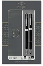 Set regalo Parker Gift Set DUO. Sonnet Black CT Penna a Sfera M + Roller F