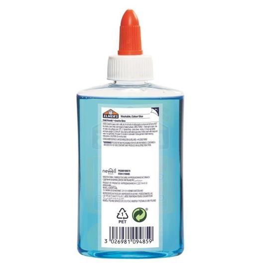 Elmer's Colla Liquida Colore BLU TRANSLUCIDO. Flacone da 147 ml - 4