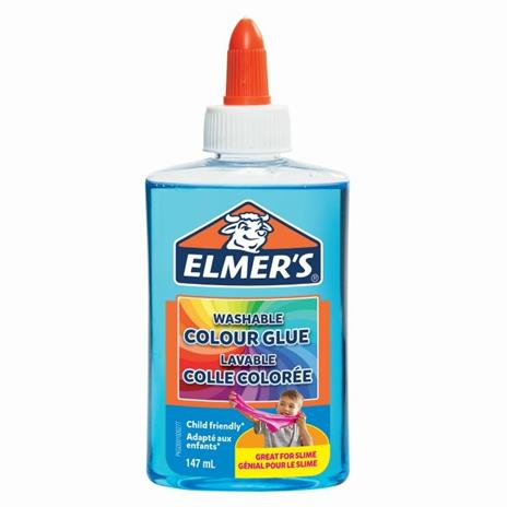 Elmer's Colla Liquida Colore BLU TRANSLUCIDO. Flacone da 147 ml - 7