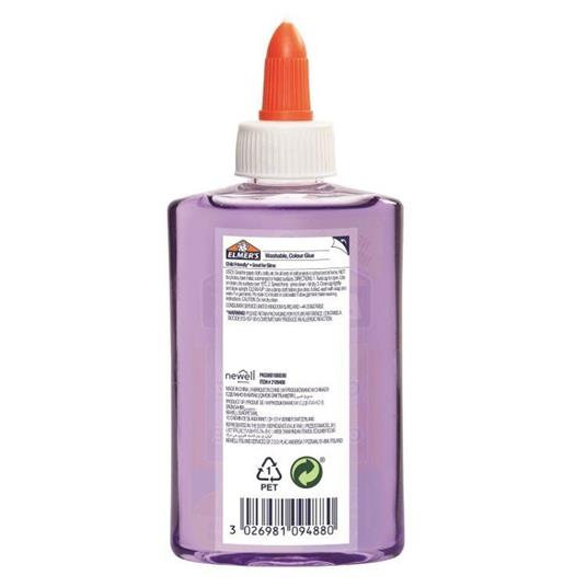 Elmer's Colla Liquida Colore PURPLE TRANSLUCIDO. Flacone da 147 ml - 4