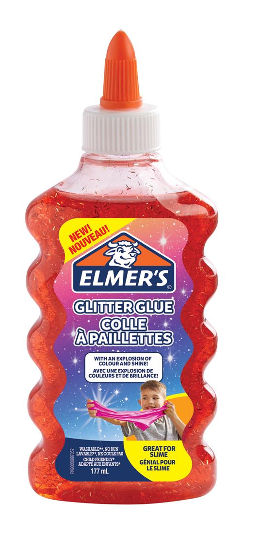 Colla glitterata liquida per Slime Elmer's Rosso - 177 ml - Elmer's - Idee  regalo | IBS