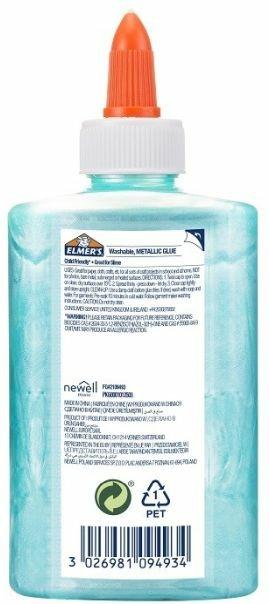 Colla metallizzata liquida per Slime Elmer's Verdeacqua - 147 ml - 2