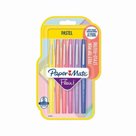 Penna Flair Nylon Pastel punta fibra M 1.1. Confezione da 6 - 2