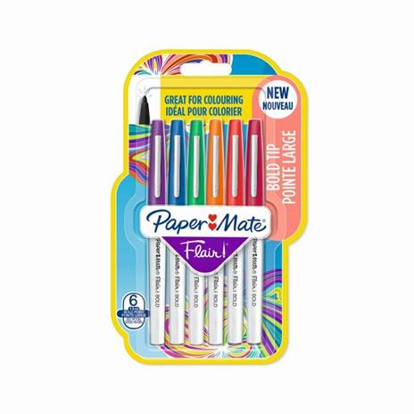 Penna Flair Nylon Bold punta fibra L 2.0. Confezione da 6 - 2