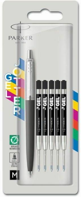 Jotter Original penna a sfera GEL M. fusto Nero con 5 refill Gel Neri.  Confezione da da 1 penna + 5 refills Gel - Parker - Cartoleria e scuola |  IBS