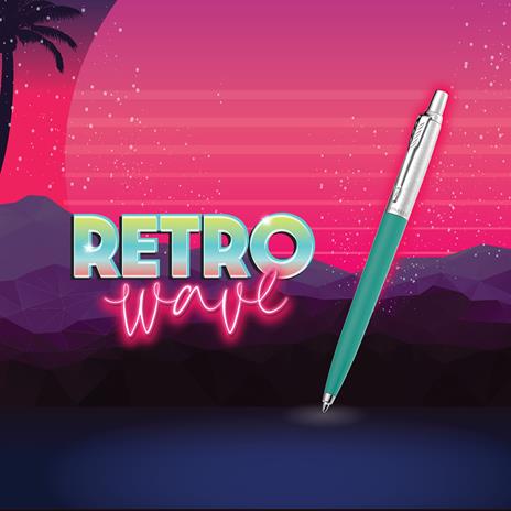 Penna Jotter 80' Retrowave - Rosso vermiglio e Viola indaco in Blister da 2 penne - 4