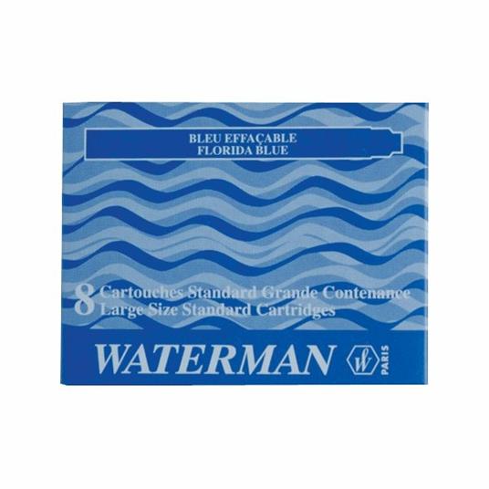 Cartucce standard per stilografica Waterman blu notte. Confezione da 8 -  Waterman - Cartoleria e scuola | IBS
