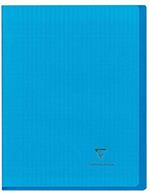 Clairefontaine Koverbook trasparente a righe pagine rilegate polipropilene 17 x 22 cm, colore: blu