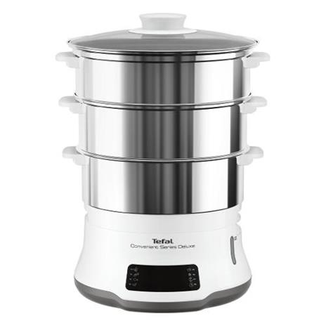 Tefal Convenient Series Deluxe VC502D10 pentola a vapore 3 cestello/i Superficie piana 900 W Acciaio inossidabile, Bianco - 2