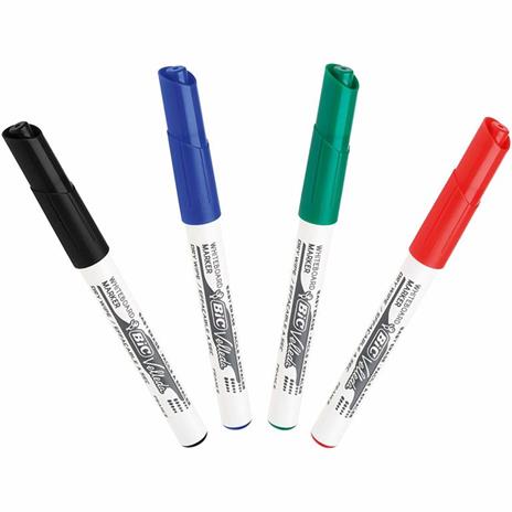 Marcatore Bic Velleda punta tonda 1,4 mm. Confezione 4 colori assortiti - 2