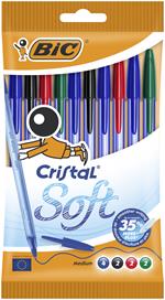 BIC Penne a sfera Cristal Soft volori assortiti 10 pezzi