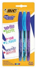 BIC 943457 penna gel Penna in gel retrattile Nero, Blu, Rosso Medio 3 pezzo(i)