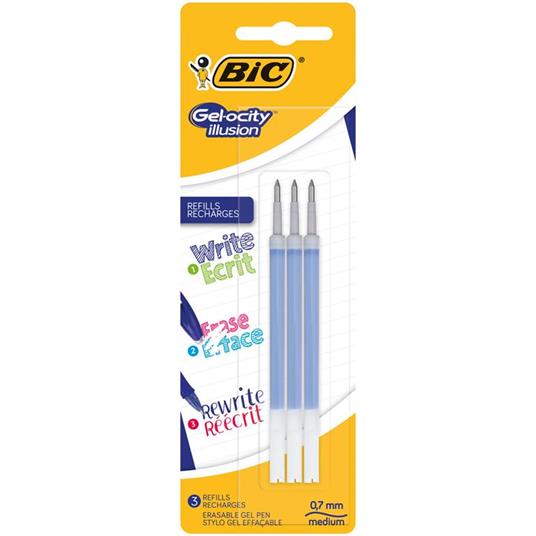 BIC Refill inchiostro cancellabile Gelocity Illusion blu 3 pezzi