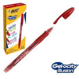 Penna Bic Gelocity Illusion Rosso Bl.1+2 Refills