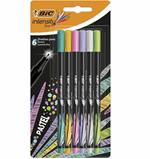 BIC 950445 marcatore Fine Nero, Verde chiaro, Lillà, Rosa, Viola, Giallo