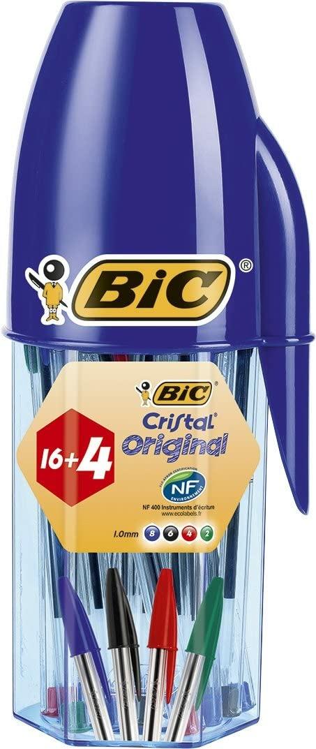 BIC Penne Blu a Sfera, Cristal Original, Punta Media, 1 mm