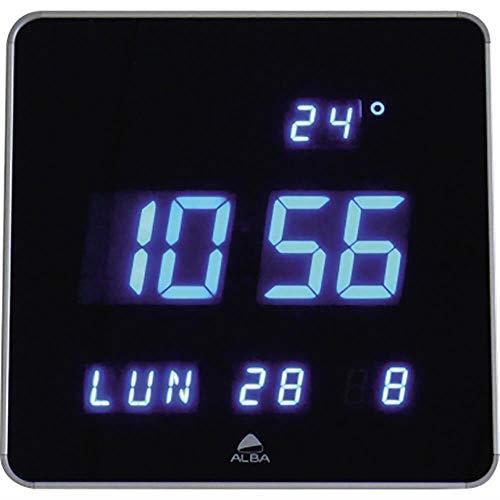 Orologio digitale da parete 28x28x3,4cm Led Alba - Alba - Casa e Cucina |  IBS