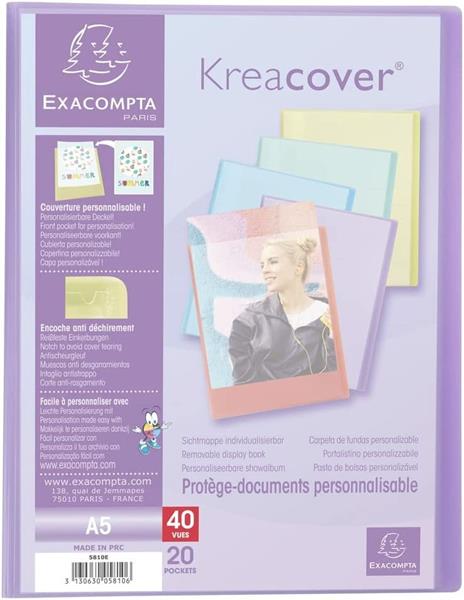 Portalistino A5 20 buste KREACOVER PASTEL - 5