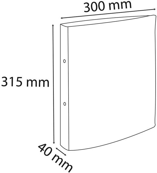 Exacompta Raccoglitore a 4 anelli, A4, Dorso 4 cm, Cartone