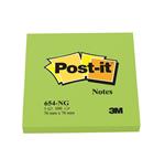 3M Post-it - 100 Foglietti Post-it Colore Verde 76x76mm (6 Pz)