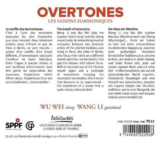 Overtone. Les saisons harmoniques - CD Audio - 2