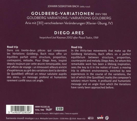 Variazioni Goldberg - CD Audio di Johann Sebastian Bach,Diego Ares - 2