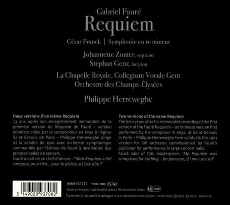 Requiem - CD Audio di Gabriel Fauré - 2