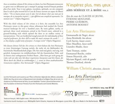 N'esperez plus, mes yeux - CD Audio di William Christie,Les Arts Florissants - 2