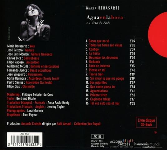 Aguaenlaboca. Al di là del fado - CD Audio di Maria Berasarte - 2