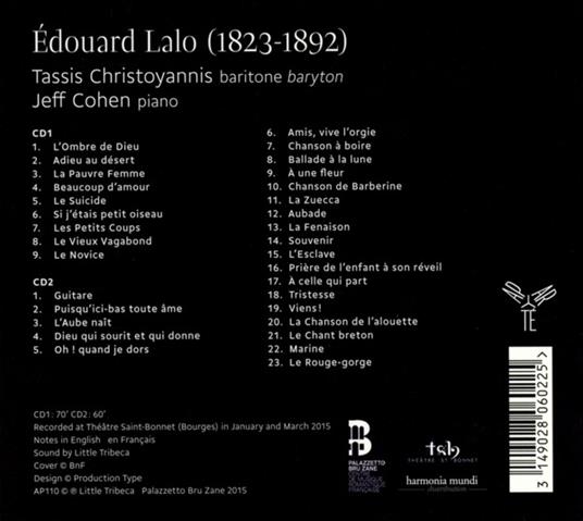 Liriche da camera - CD Audio di Edouard Lalo - 3