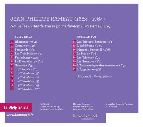 Rameau Par Alexandre Pale - CD Audio di Jean-Philippe Rameau - 2