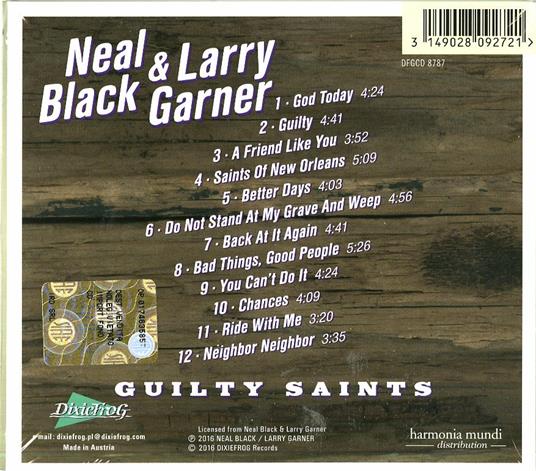 Guilty Saints - CD Audio di Larry Garner,Neal Black - 2