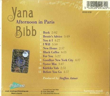 Afternoon in Paris - CD Audio di Yana Bibb - 2