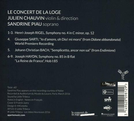 La Reine - CD Audio di Franz Joseph Haydn,Giuseppe Sarti,Sandrine Piau,Julien Chauvin - 3