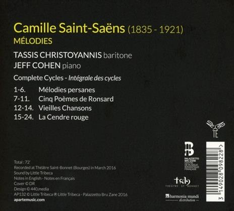 Melodies - CD Audio di Camille Saint-Saëns - 2