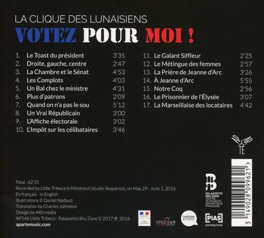 Votez pour moi. Pezzi satirici - CD Audio - 2