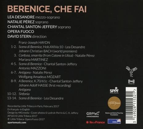 Berenice, Che Fai? - CD Audio di Desandre-Perez-Santon-Jeffery - 2