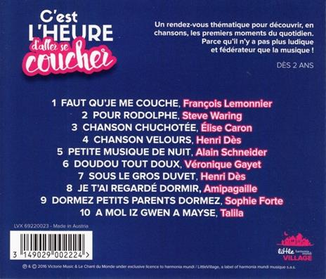 Cest l'heure de se coucher - CD Audio di Henri Dès - 2