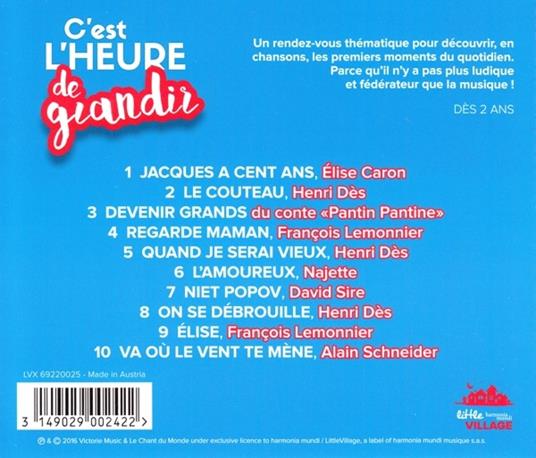 Cest l'heure de grandir - CD Audio di Henri Dès - 2