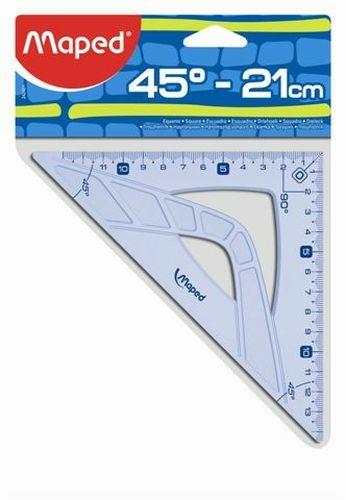 Maped 242421 squadra Triangolo a 45° Plastica Blu, Traslucido - 2