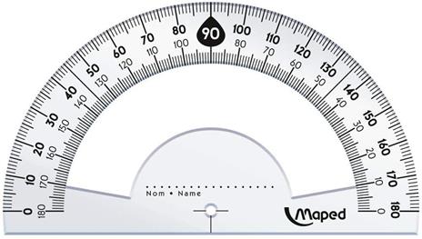 Maped Kit Disegno Con Righello 20 Cm, 2 Squadre 21 Cm, Goniometro 10 Cm - 3