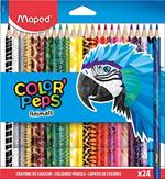 Maped Pastelli Triangolari Color'Peps Animal In X24 Colori Assortiti