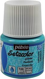 Pebeo Pebeo Setacolor Light Glitter Tessuto Vernice 45 millilitri di bottiglia, Turchese, Turchese