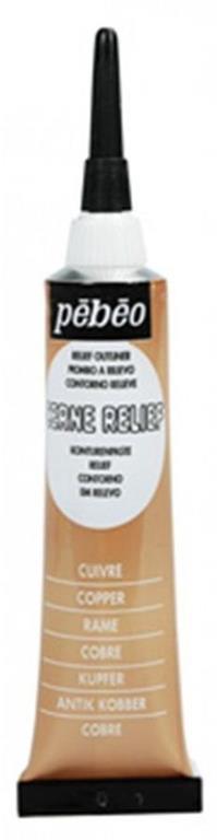 Pebeo Contorno A Rilievo Vitrail Tubo 20 Ml Rame