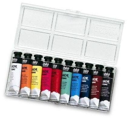 Pebeo Scatola 10 Tempere Gouache Assortite 10 ml