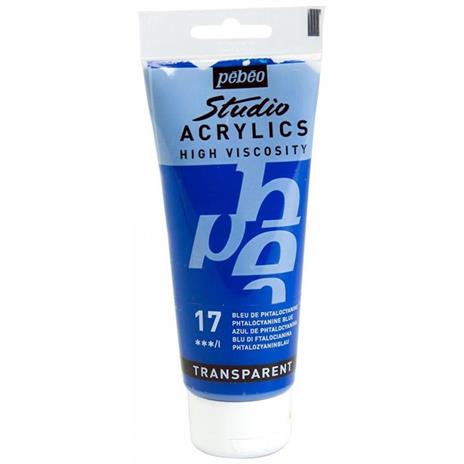 Pittura acrilica trasparente - Blu ftalocianina - 100 ml