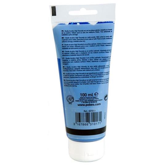 Pittura acrilica trasparente - Blu ftalocianina - 100 ml - 2