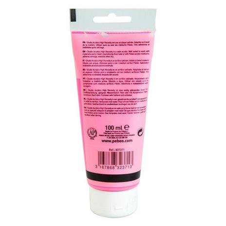 Pittura acrilica fluorescente - Rosa - 100 ml - 2