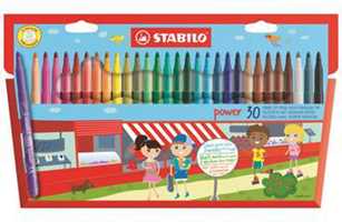 Pennarellone super lavabile - STABILO Trio Jumbo - Barattolo con 48  Pennarello in 12 Colori assortiti - STABILO - Cartoleria e scuola